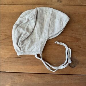 Briar Baby Brimmed Bonnet in Flax Linen